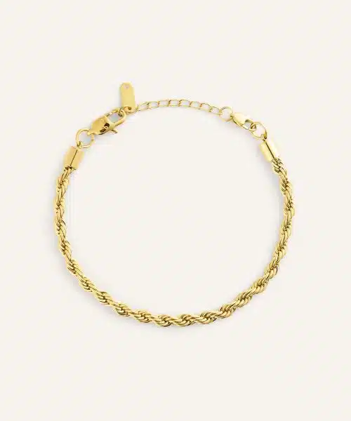 Mockberg Bold Rope Chain Gold Bracelet - Bilde 4