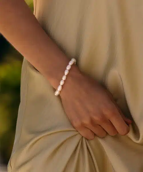 Mockberg Aura Pearl Gold Bracelet - Bilde 2