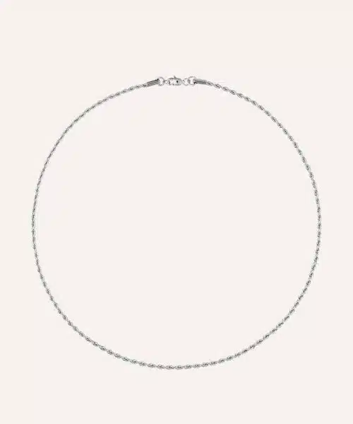 Mockberg Thin Rope Necklace Silver