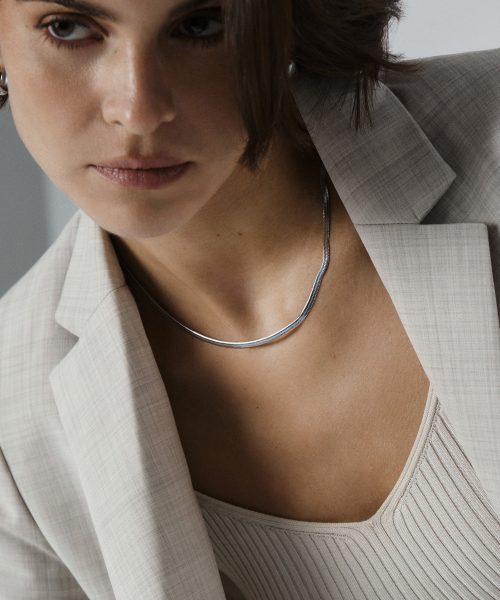 Mockberg Thin Snake Necklace Silver - Bilde 4