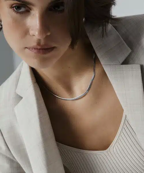 Mockberg Thin Snake Necklace Silver - Bilde 4