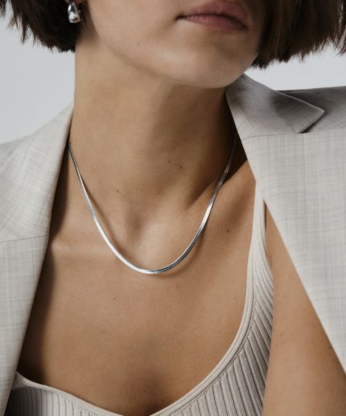 Mockberg Thin Snake Necklace Silver - Bilde 5