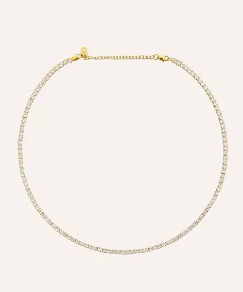 Mockberg Tennis Necklace Gold - Bilde 2