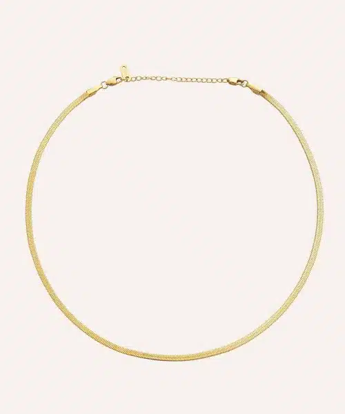 Mockberg Thin Snake Necklace Gold - Bilde 2