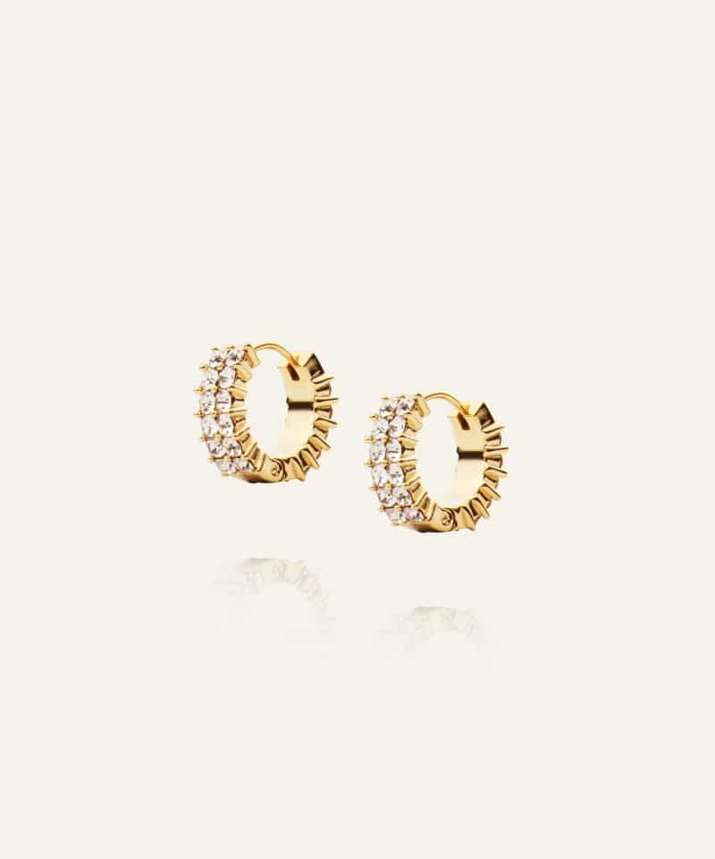 Mockberg Midnight Gold Hoops Medium