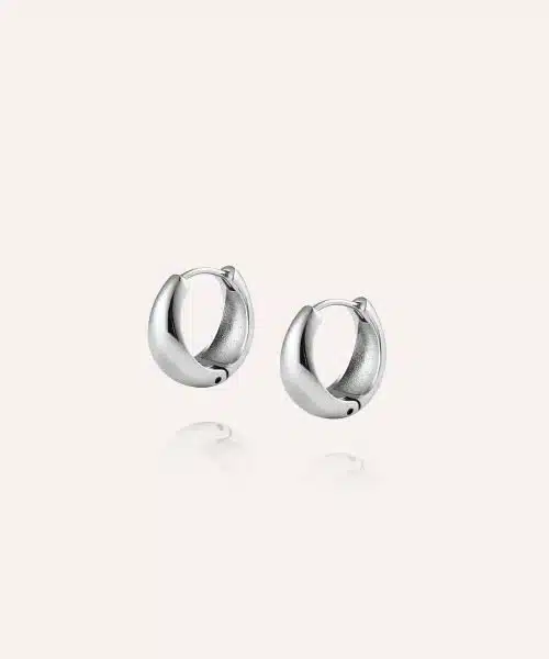 Mockberg Bold Hoops Silver Medium - Bilde 2