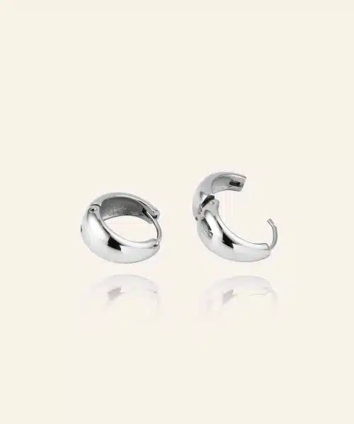 Mockberg Bold Hoops Silver Medium - Bilde 3