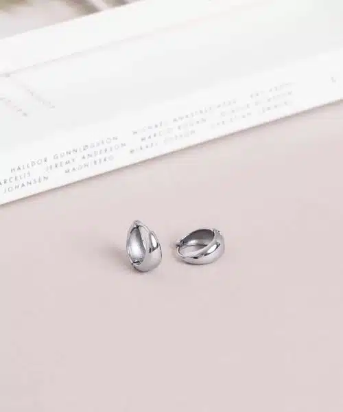 Mockberg Bold Hoops Silver Medium - Bilde 4