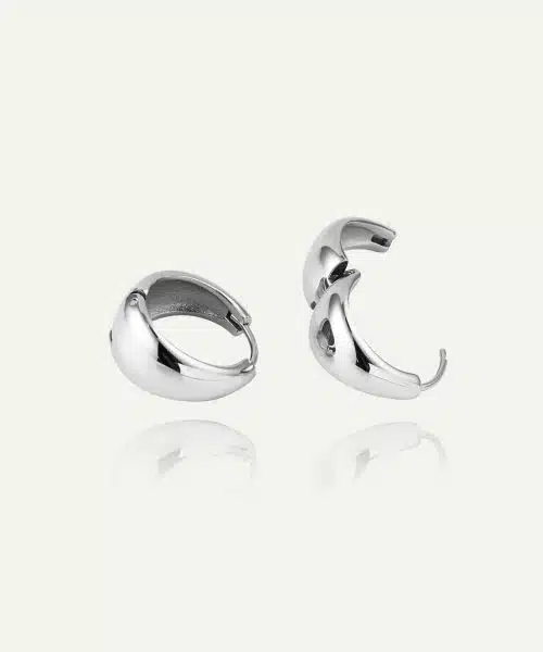 Mockberg Bold Hoops Silver Large - Bilde 3