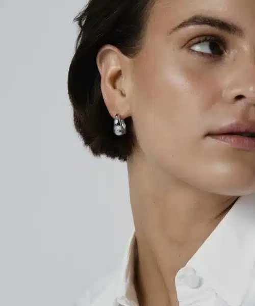 Mockberg Bold Hoops Silver Large - Bilde 5
