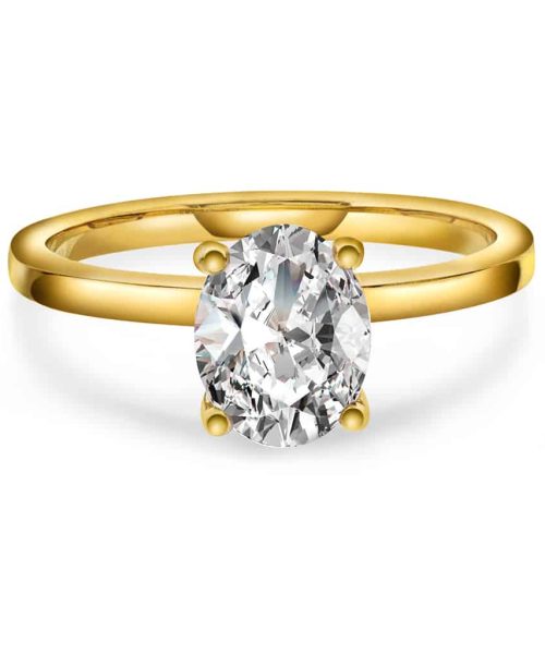 Empress ring i gull LAB diamant 2 ct. - Bilde 2