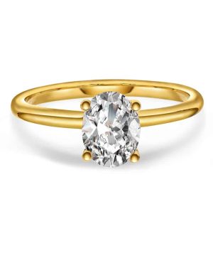 Empress ring i  585 gult gull, LAB diamant 1,25 ct