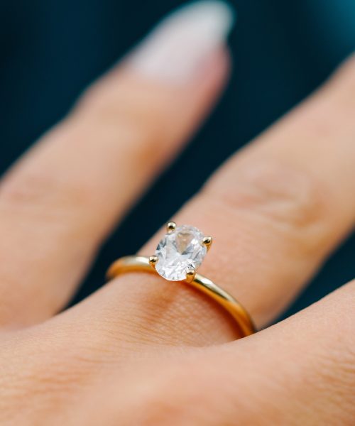 Empress ring i gull LAB diamant 1,25 ct. - Bilde 3