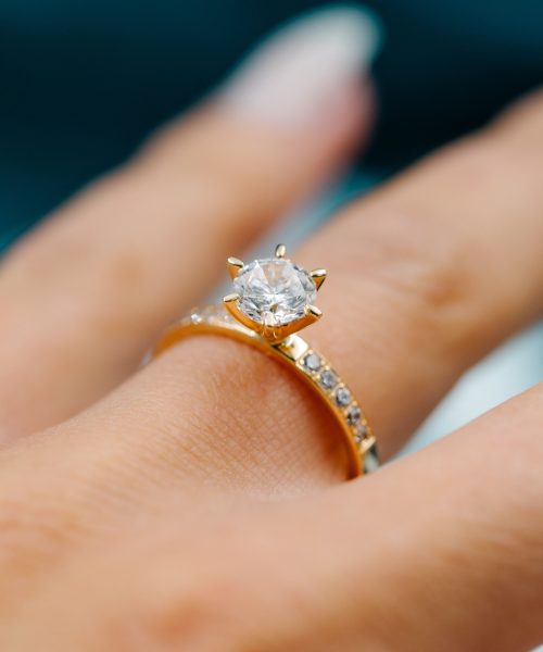 The crown ring gull LAB diamanter 1,20 ct. - Bilde 3