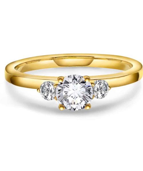 Princess ring gull LAB diamanter 0,95 ct. - Bilde 2