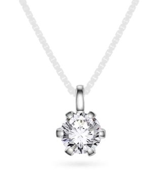 Contessa anheng i 585 hvitt gull, LAB diamant 1,00 ct