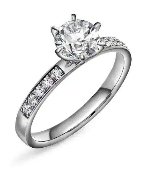 The crown ring gull LAB diamanter 1,20 ct.