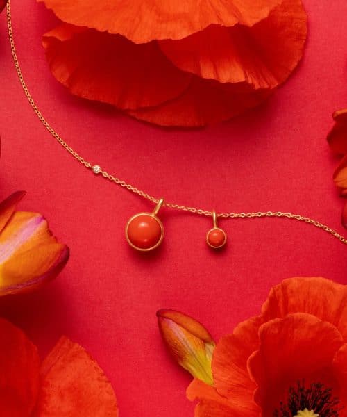 Julie Sandlau Prime Pendant Red Coral Crystal - Bilde 3