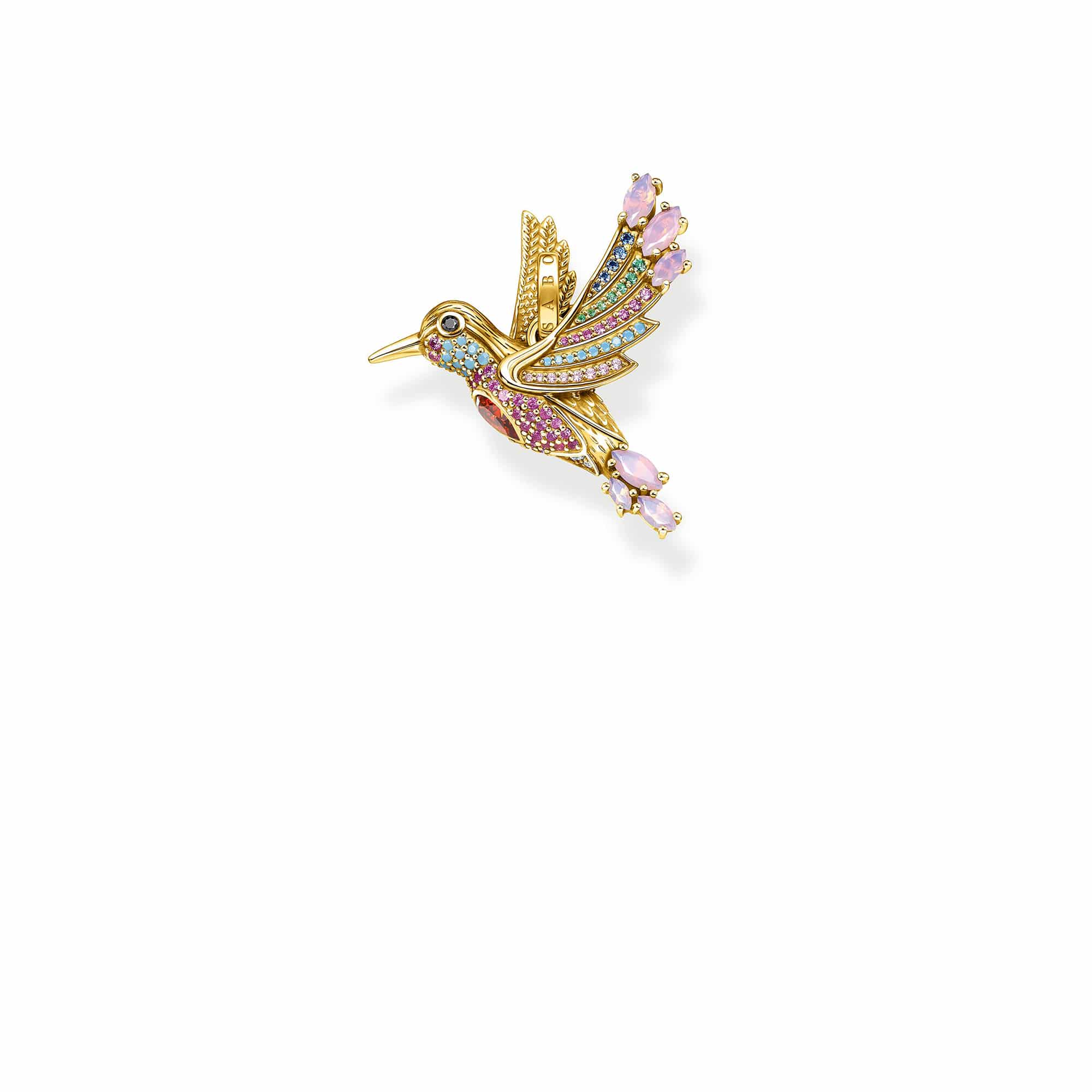 Thomas Sabo Pendant colourful hummingbird gold