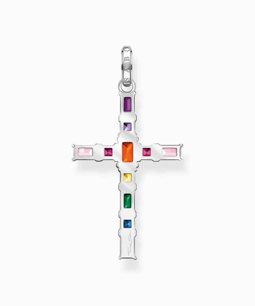 Thomas Sabo Pendant cross with colourful stones silver - Bilde 3