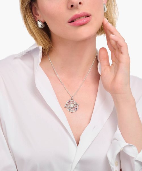 Thomas Sabo Silver pendant in cosmic design with colourful stones - Bilde 4