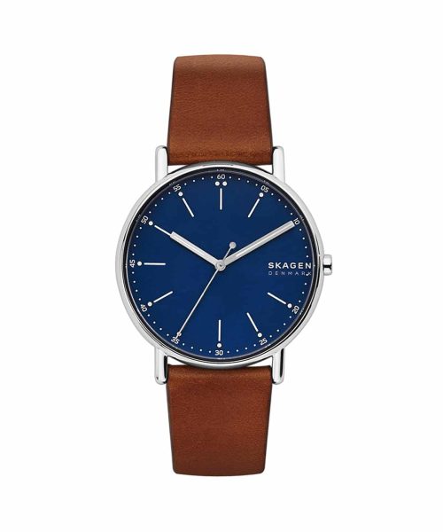 Skagen Signatur Medium Brown Leather Watch - SKW6355