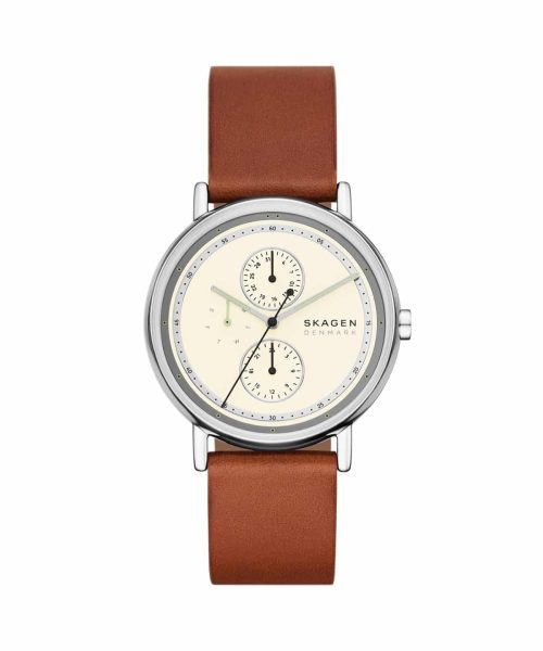 Skagen Signatur Multifunction Brown Leather Watch - SKW6942