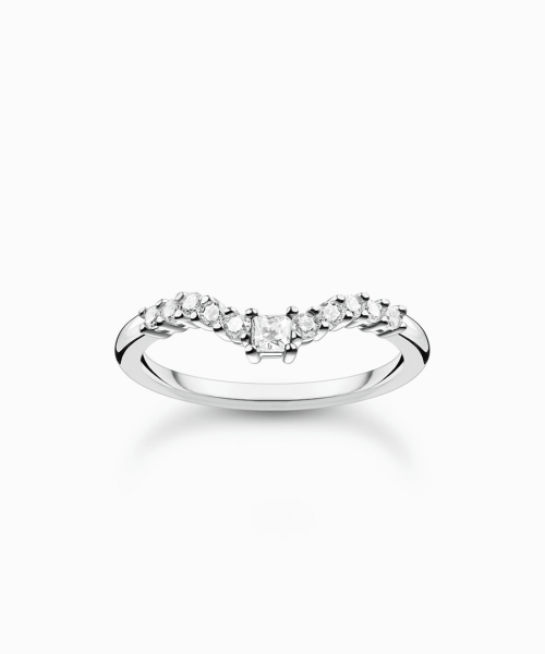 Thomas Sabo Ring with white stones silver str. 52