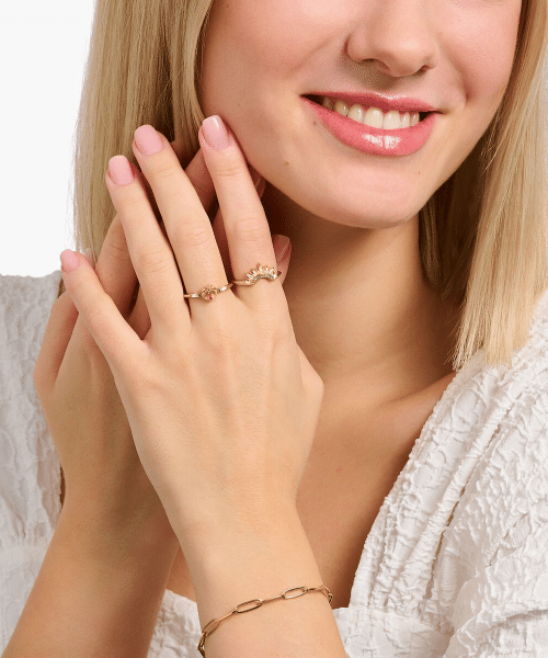 Thomas Sabo Gold-plated ring with sun beams and colourful stones - Bilde 2