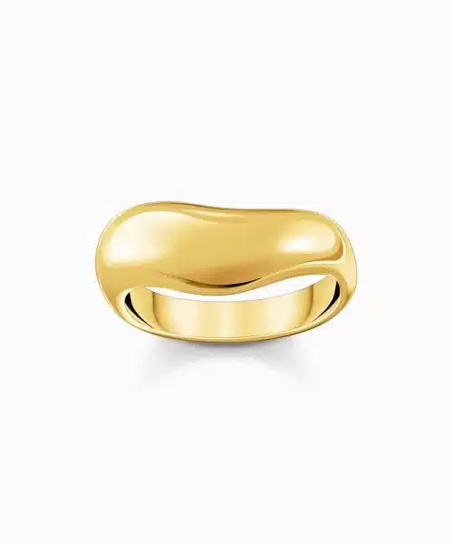 Thomas Sabo Gold-plated ring in organic shape