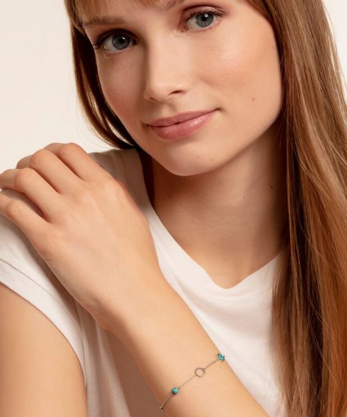 Thomas Sabo Charm Bracelet Turquoise Stones - Bilde 2