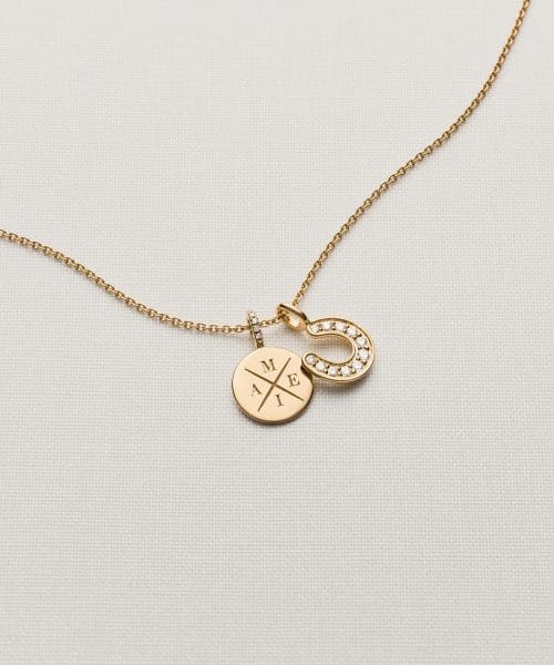 Julie Sandlau Love Letter Pendant X-Engraving I/SI brilliant cut diamonds - Bilde 2